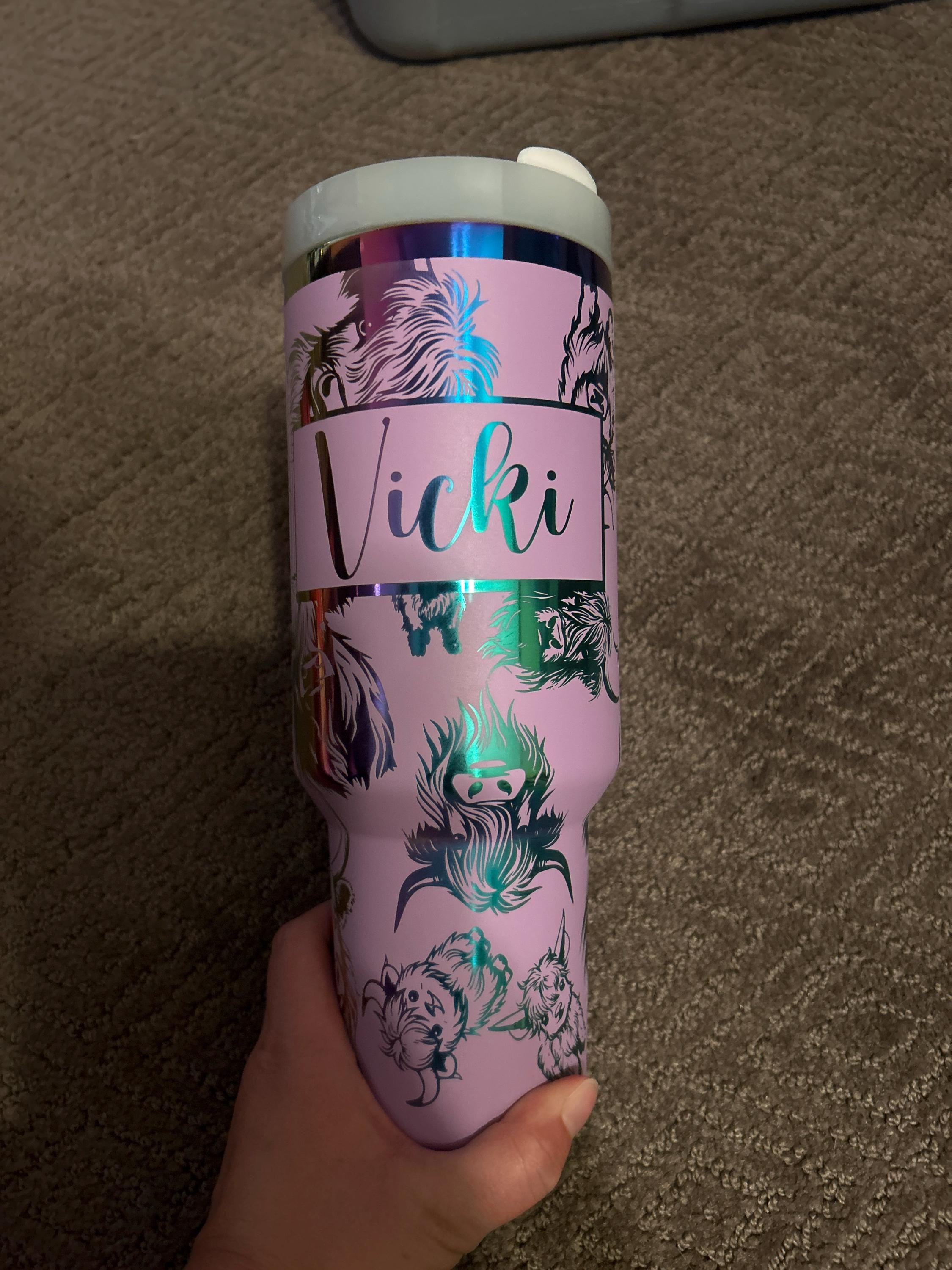 Highland cow tumbler|Cow 40oz cup|Highland cow 40oz cup|Baby cow tumbler|cute cow cup|cow coffee mug|Personalized water bottle|New bottle