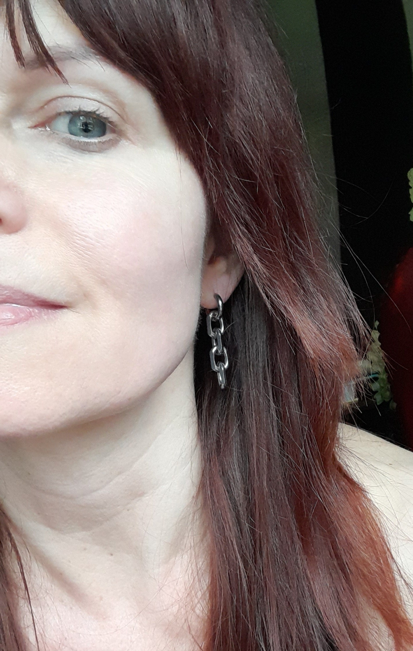 Chain earrings, chunky chain earrings, ear huggies, women's earrings, women's jewellery, Huggie hoop earrings, punk style earrings, grunge