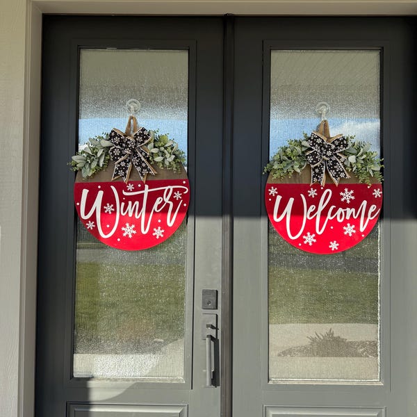 Front Door Decor Funny Door Sign Welcome Just Kidding Please Go Home ...