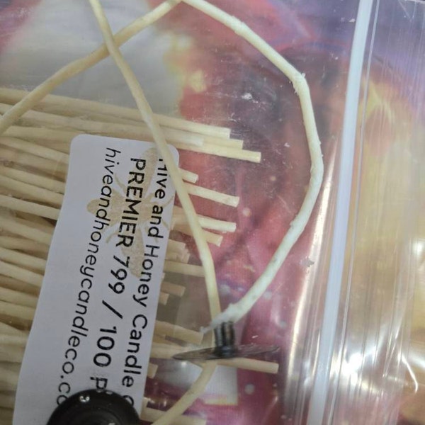 NEW 100x 6/8Inch Candel Wicks Cotton Core Pretabbed Pre Waxed With Sustainers An