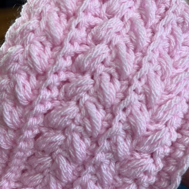 A customer's finished Braided Wheat Stitch Crochet Blanket PDF Pattern