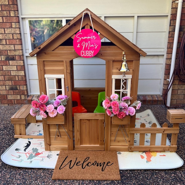 Personalized Acrylic Cubby House Sign: 3D Effect Kids Decor - Etsy