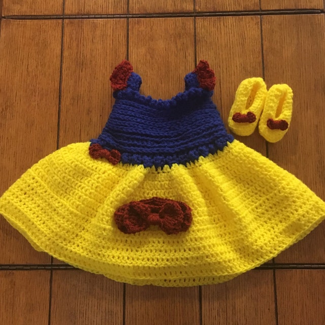 open lace back dress Crochet Princess Dolls