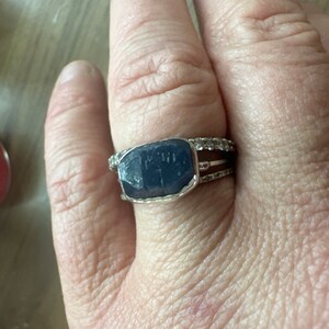 Customer photo from Brenna, Raw Sapphire Ring in Yellow Gold