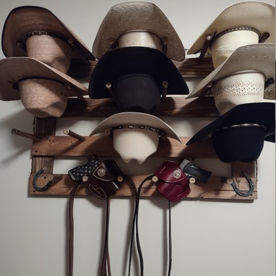 Cowboy Hat Rack 2 Hat Vertical - Etsy