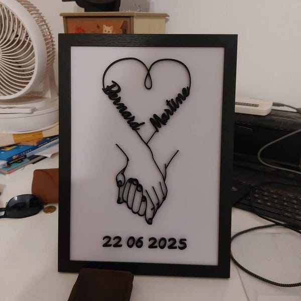 Cadre personnalisé Couple | Saint Valentin | Cadeau | Amour - Etsy France