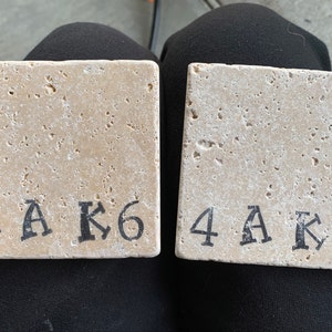 Personalized Customer Travel Decor Airport Code Travertine Coasters Set of 4 Mothers Day Gifts Mothers Day Gifts