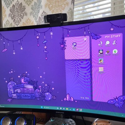 Moth Magic Computer Desktop Theme Background Wallpaper Organizer Set - Etsy