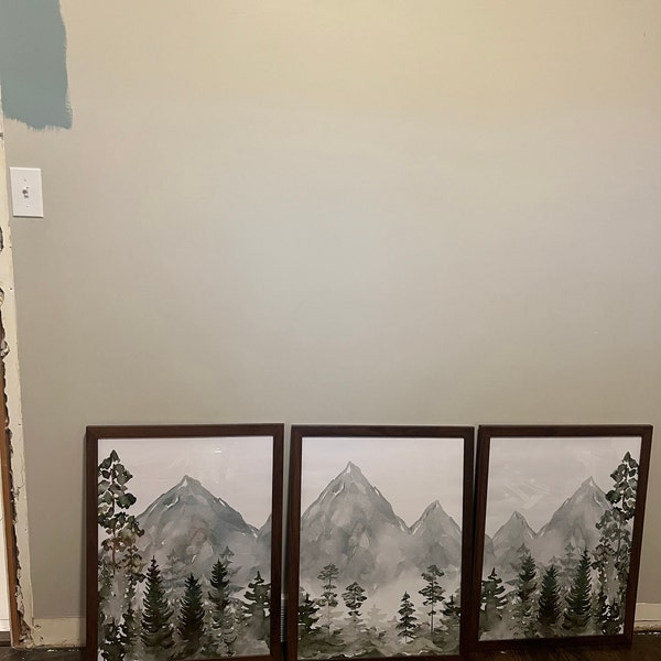 Mountain Nursery Wall Art Set of 3 | Forest Nursery Prints | Adventure ...