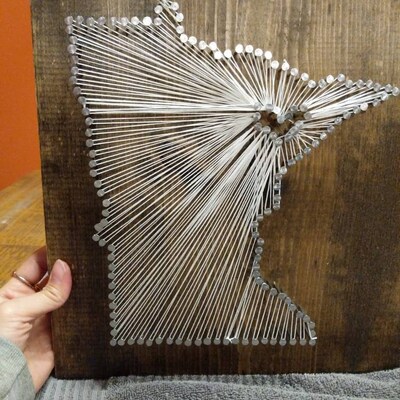 DIY Minnesota String Art Kit, State String Art Kit, Minnesota Nail Art ...