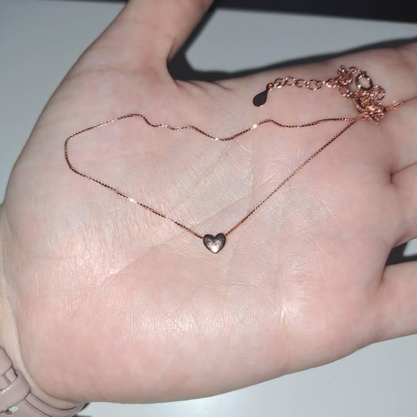 Minimalist Stainless Steel Heart Necklace with Up Down Chain (DZ18395) main image 1