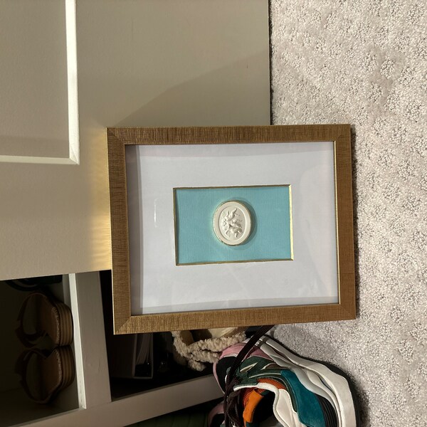 Pair Of Grand Tour Plaster Intaglio Replicas, Framed | Chairish