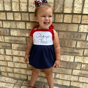 Girls Romper, Fourth of July Outfit, 4th, Patriotic Outfit, Monogrammed ...