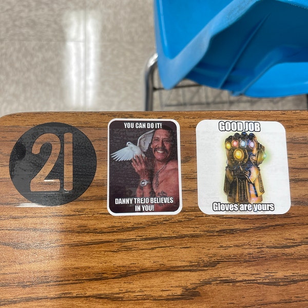 Desk Number Stickers Examples Numbered Desk Decals - Removable for Classroom - Etsy