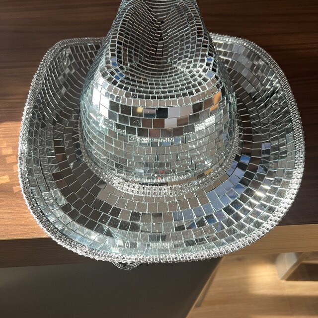 Disco Ball Cowboy Hat / Beyoncé Disco Hat With String  display picture 1