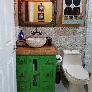 Small Rustic Bathroom Vanity - Etsy