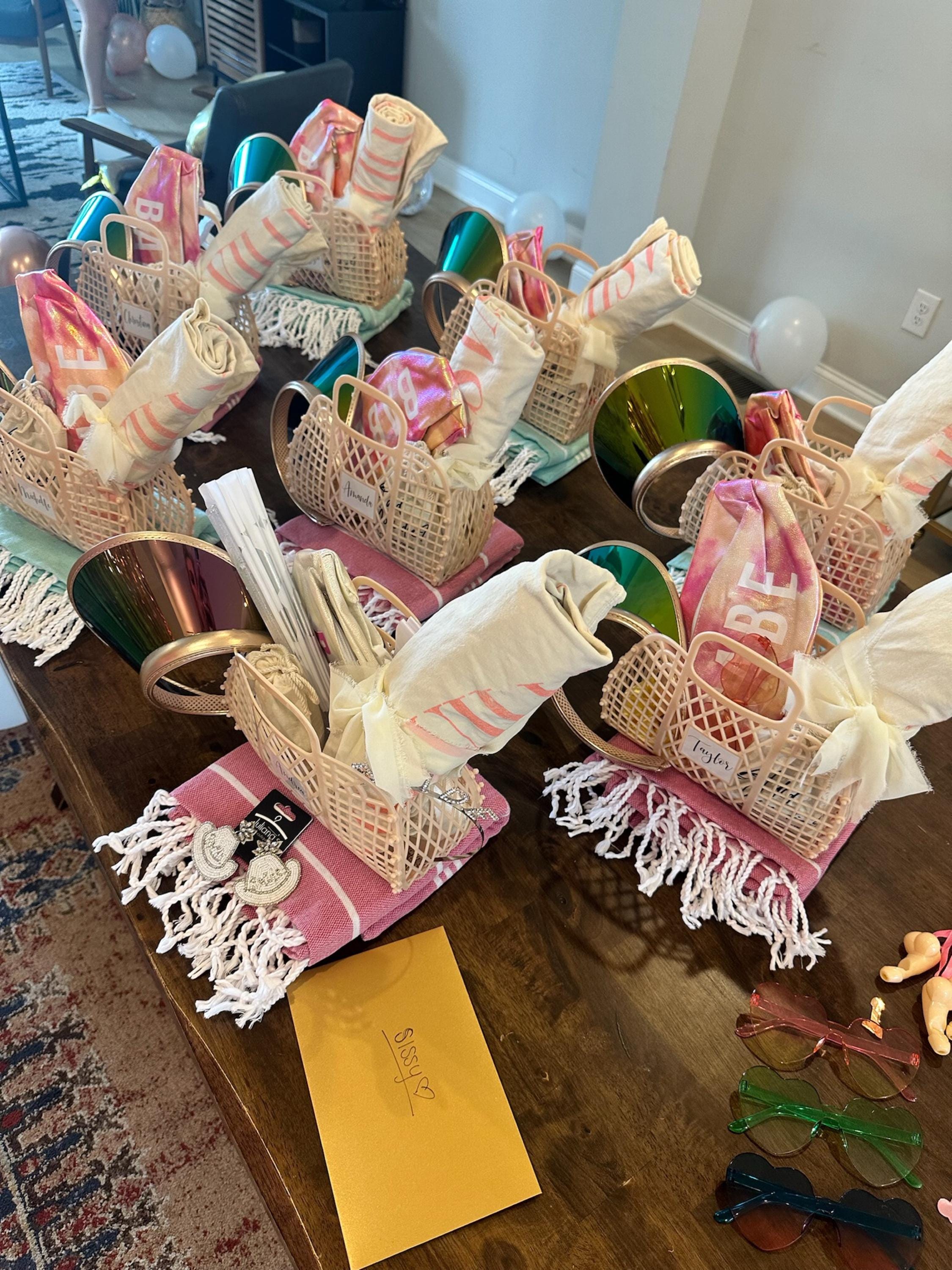 Bachelorette Gift Bags for Women, Friends, Girls, Teens - Personalized Jelly Bag for Holiday Gift Packaging Custom Mini Tote  (EB3470P)