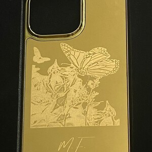 Gold Plated Iphone Cases Luxury Iphone 14 Cases Platinum Etsy