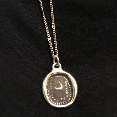 Moon Wax Seal Necklace What is Heaven Without Thee Quid Sine Te Coelum ...