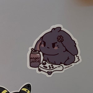 Gamer Bunny Sticker 3 Kawaii Gaming Laptop Sticker 