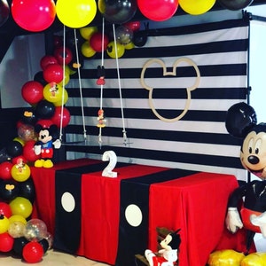 Backdrop Birthday Sign Wooden Name Sign Mickey Mouse Sign Name Nursery ...