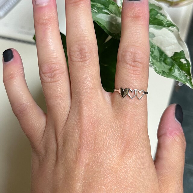Juego De Anillos De Corazón Para Parejas, Anillos De Plata A Juego, Regalo De Aniversario Para él Y Para Ella, Amor, San Valentín, Bonito Regalo De Boda, Anillos Ajustables. - México