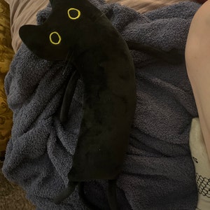 Nigel the Black Cat Plushie Toy Black Cat Stuffed Animal 