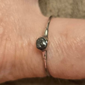 Customer photo from Lisa, Raw Black Diamond Ring in Sterling Silver