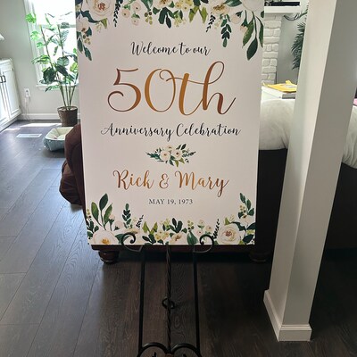 50th Anniversary Poster, 50th Anniversary Sign, Anniversary Sign ...