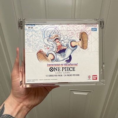 Grail Guard One Piece TCG Booster Box Display Case  For OP01/OP02 Boxes,  Acrylic, Factory Sealed Acrylic Booster Box Case OP01 OP02
