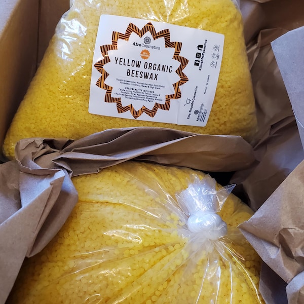 Yellow Beeswax Pellets, 100% Pure Natural Organic Bulk Beeswax for Soap ...