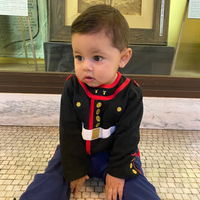 Marinas For Girls Licensed Marine Baby Dress Blues Trooper