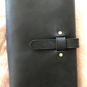 Checkered Leather Mini A7 Binder (OLIVE) – Shortmamamoneymovez