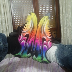 Custom Nike Air Max 90 neon Flash Airbrush Sneaker Etsy