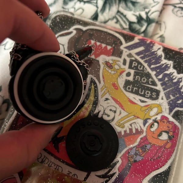 Gothic Lips Phone Grip: Handmade Devilish Popsocket - Etsy