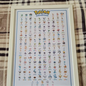 ポケモン 151 ポケモン図鑑カントー 額入りプリント - ポケモン ギフト