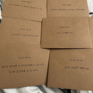 Custom Letters for Long Distance Relationship - Open When