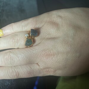 Customer photo from Hayley, Raw Sapphire Ring in Yellow Gold