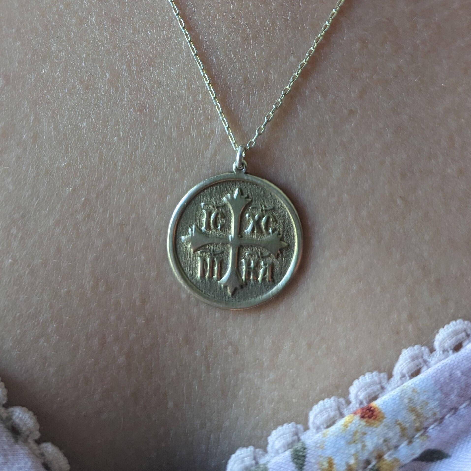 Christian Eastern Orthodox Cross Necklace - IC XC NIKA Cross Necklace - Religious Charm - Orthodox Necklace - Christian Jewelry
