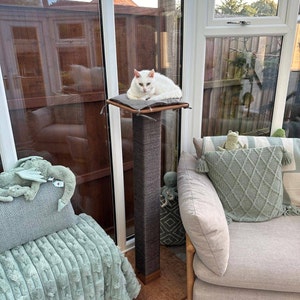 Modern Cat Furniture - Stylish Cat Tree with Perch, cat climbing tree,cool cat trees,cat perch,cat lover gift,cat scratching post,cat condo