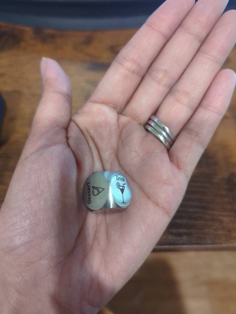 Personalized Date Night Dice - 2 set of dice - 10th Anniversary Gift - Custom Engraved Dice - Engagement Wedding Gift - Christmas Gifts