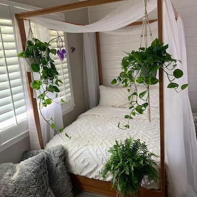 Full Size Canopy Bed Made in US - Etsy
