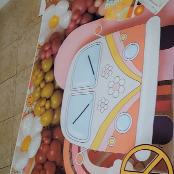 Pink Pumpkin Carriage Round Princess Birthday Backdrop