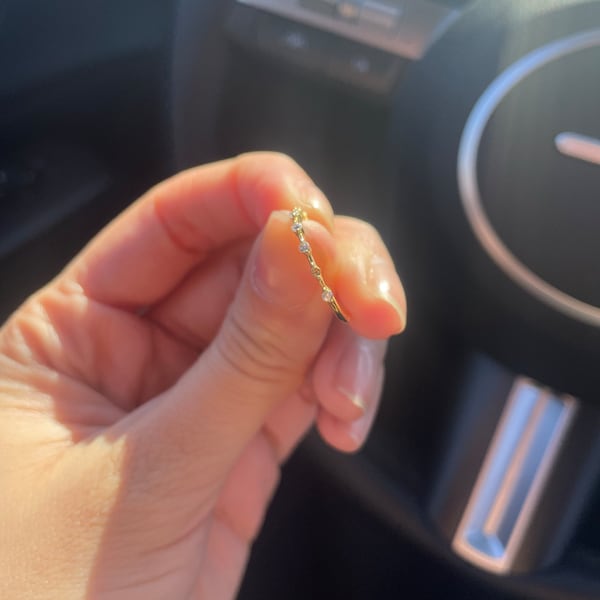 Pearl Diamond Stacking Rings by Caitlyn Minimalist • Dainty Gold Pearl ...