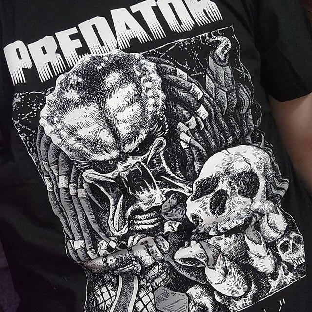 Predator (b&w) T-shirt - Etsy