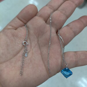 BTS Jimin and Suga Inspired Neon Blue Square Pendant