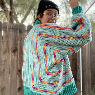 Patchwork Sweater Crochet Pattern-pdf - Etsy