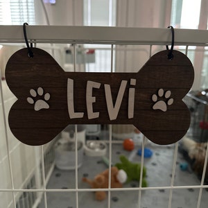 Image showcasing Personalized Wood Crate Sign /personalized Pet Gift / Custom Pet Name ...