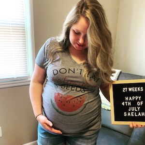 Don't Eat Watermelon Seeds Maternity Shirt Pregnancy - Etsy