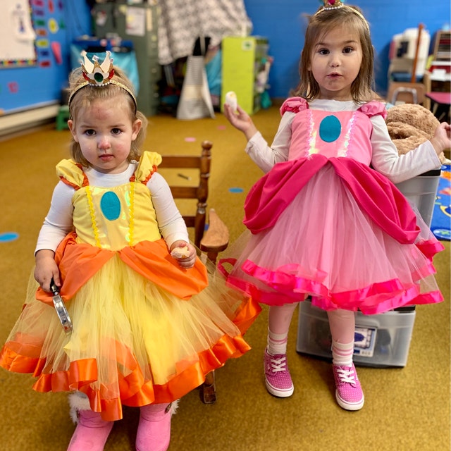 Princess Peach costume and Princess Daisy costume dresses, girls costume,  Princess Peach dress, party, Princess Daisy dress -  Canada